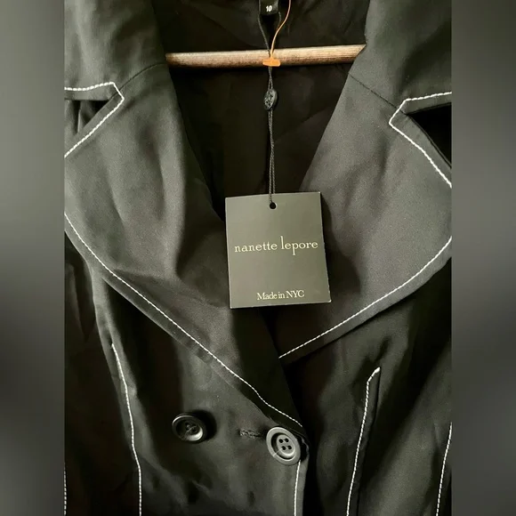 NANETTE LAPORE-NEW Double Breasted Trench Dress with belt